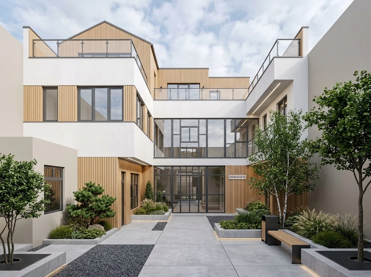 Scandinavian Facade Facade design — facade photo by GenRoom AI
