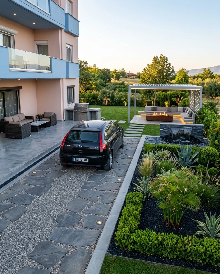 Landscape design in Contemporary Yard style — Yard by GenRoom AI