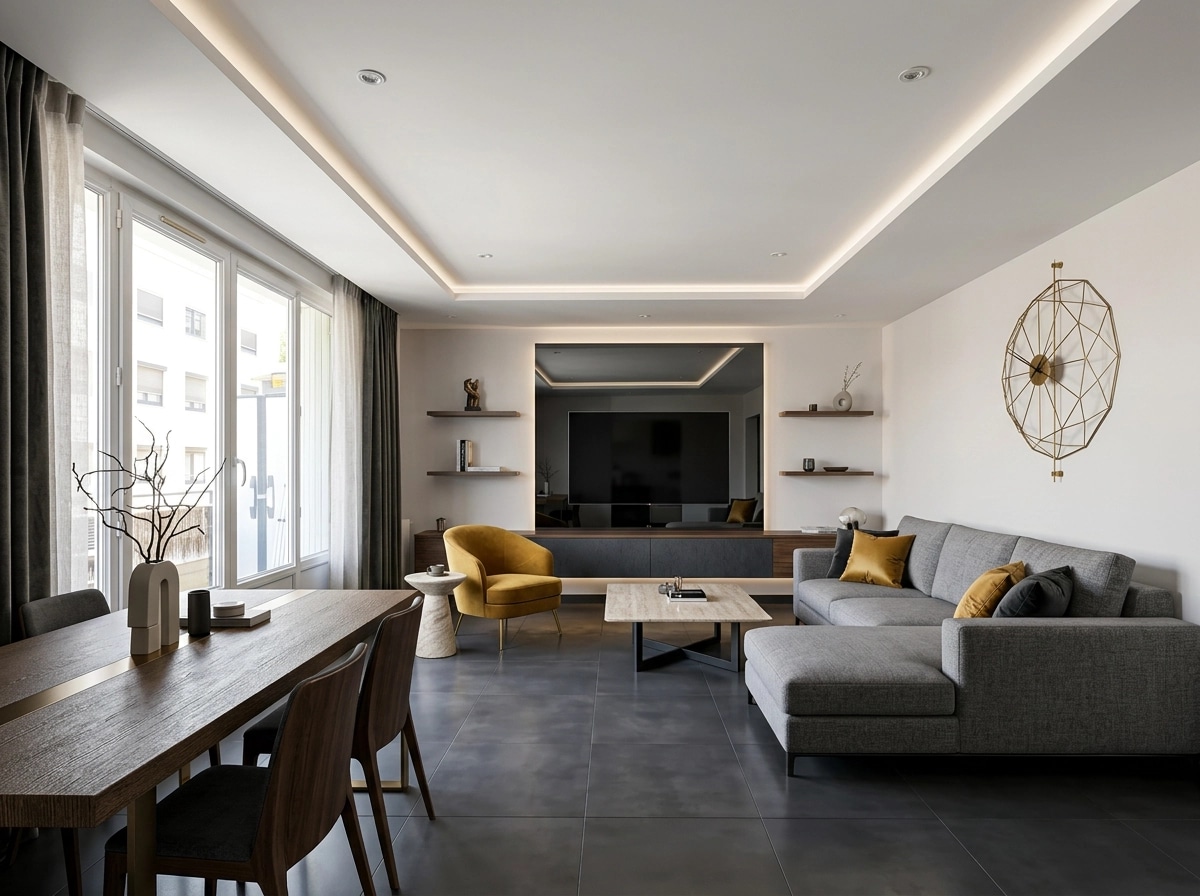 Interior design in Contemporary style — Living Room by GenRoom AI