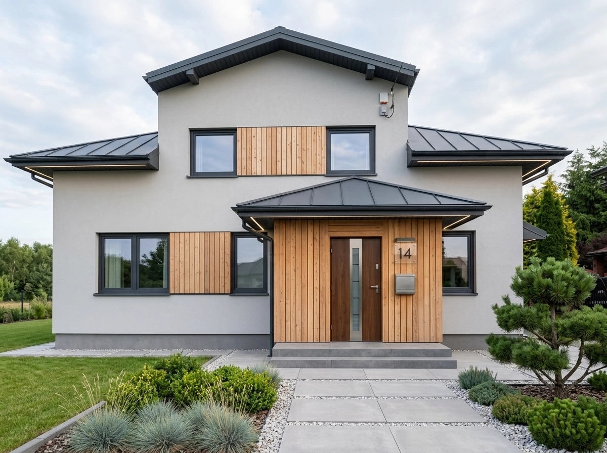 Contemporary Facade Πρόσοψη design — facade photo by GenRoom AI