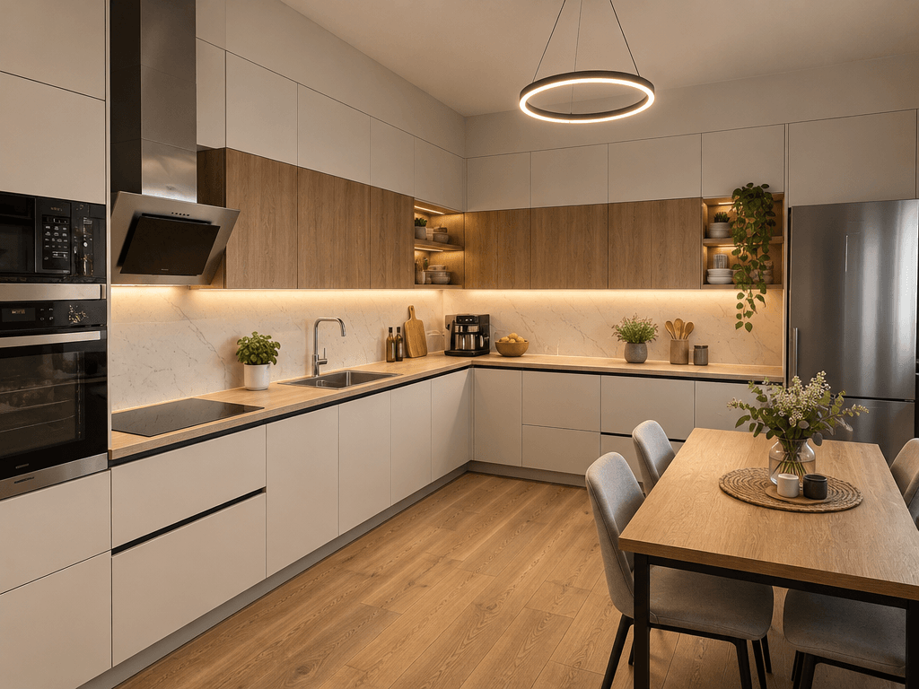 Minimalism Kitchen design — interior photo by GenRoom AI