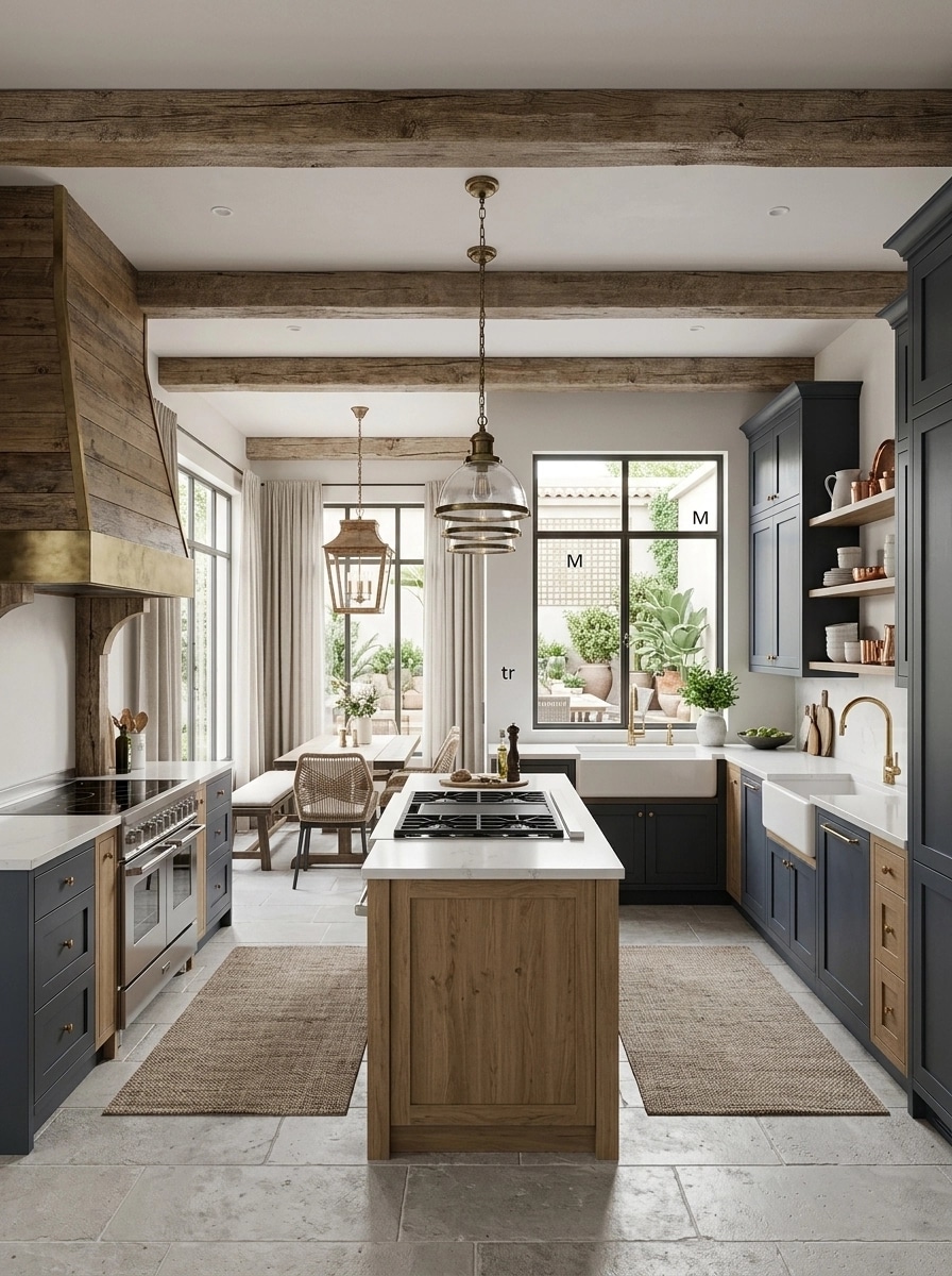 Kitchen interior in Modern Farmhouse style — photo by GenRoom AI
