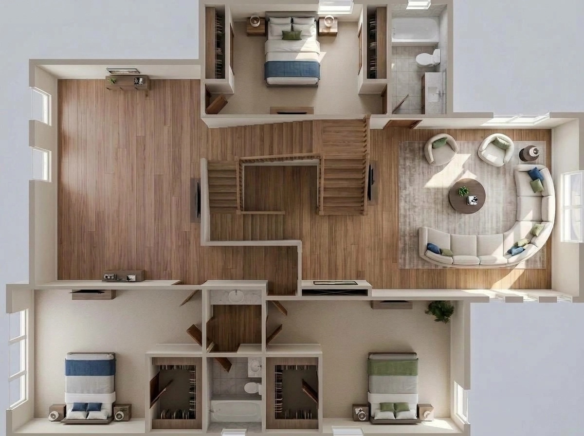 Interior design in Contemporary style — Living Room by GenRoom AI