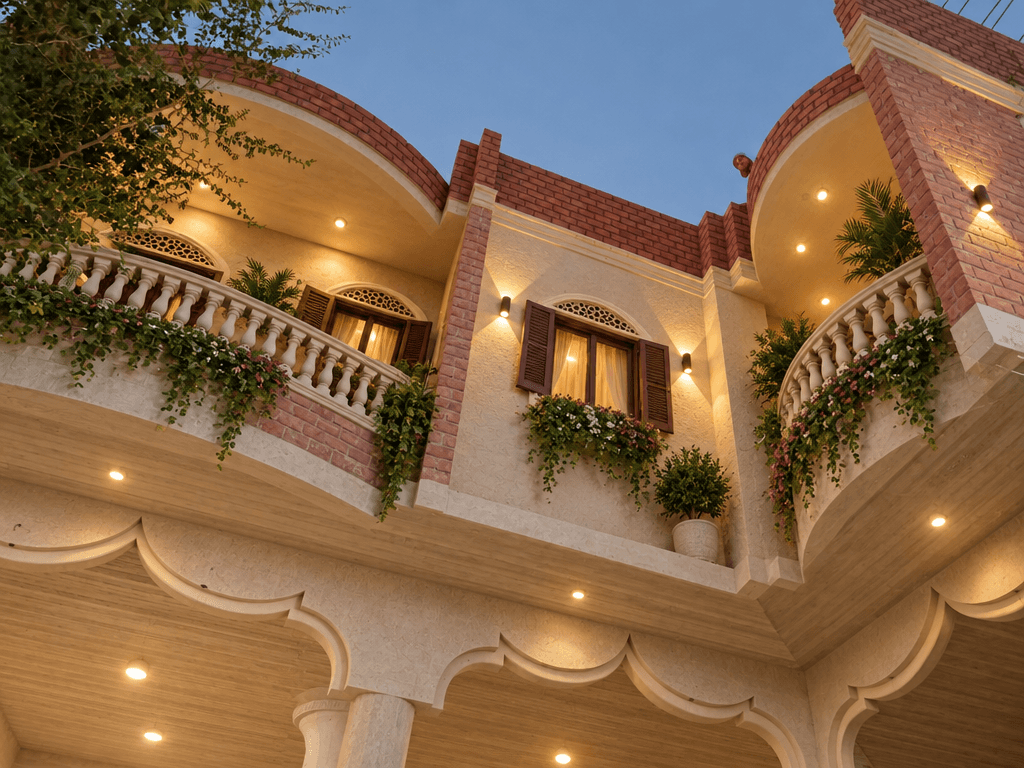 Facade design in Arabian Facade style — photo by GenRoom AI