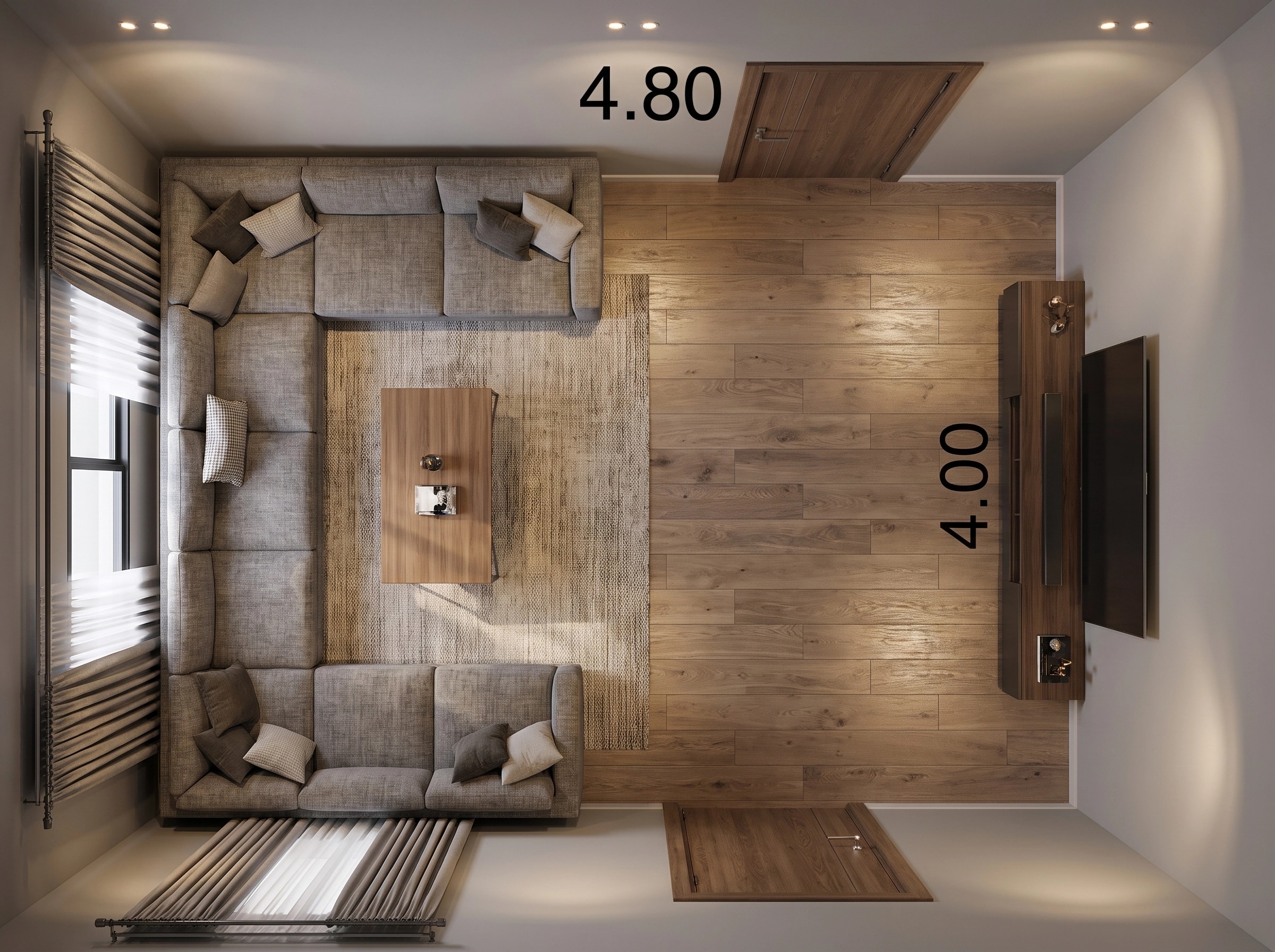 Interior design in Contemporary style — Living Room by GenRoom AI