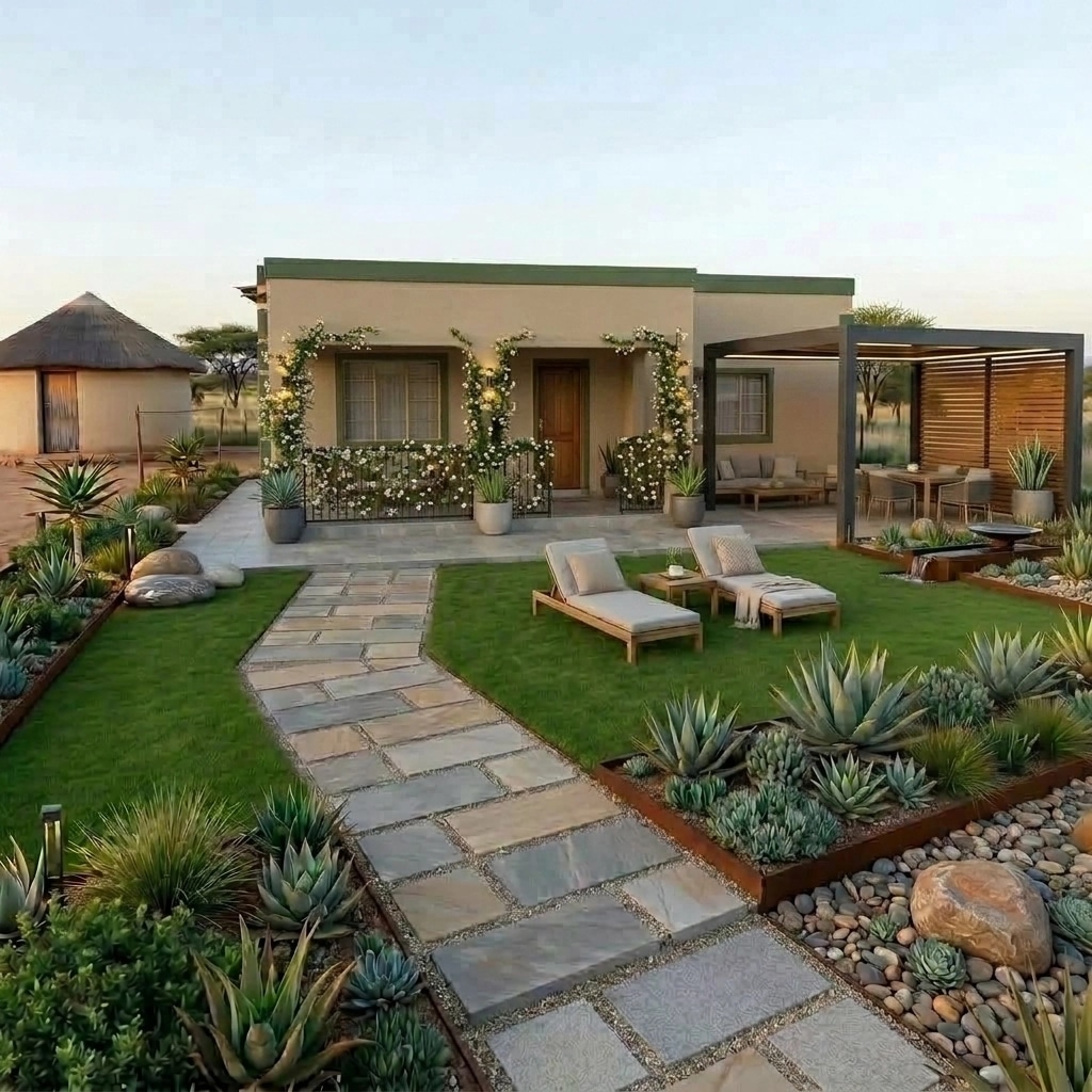 Landscape design in Contemporary Yard style — Yard by GenRoom AI