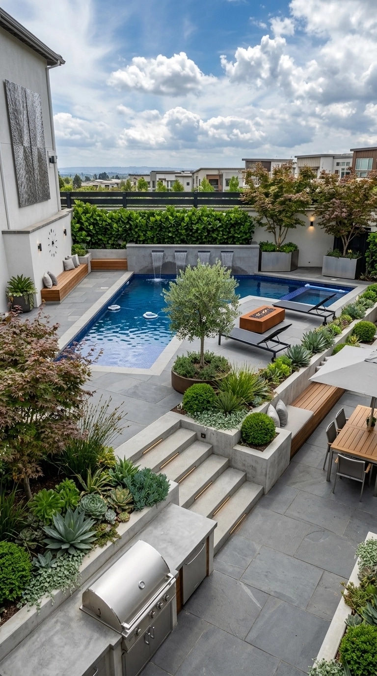 Landscape design in Contemporary Yard style — Yard by GenRoom AI