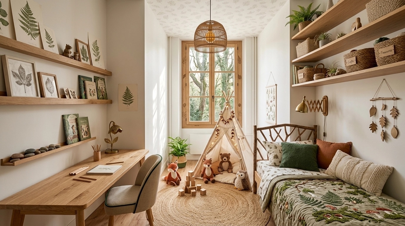 Bohemian Chambre d'Enfant design — interior photo by GenRoom AI