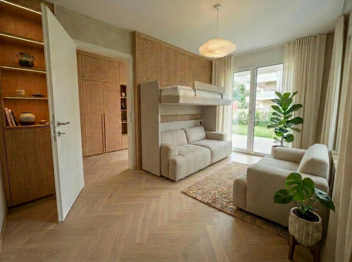 Japandi Bedroom design — interior photo by GenRoom AI