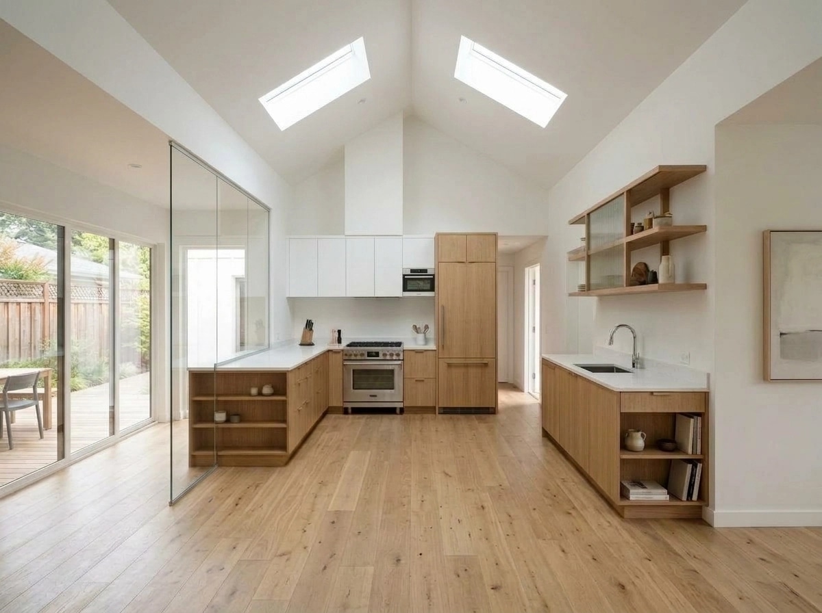 Kitchen interior in Scandinavian style — photo by GenRoom AI