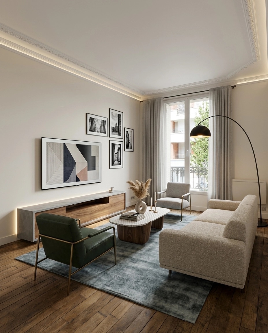 Interior design in Contemporary style — Living Room by GenRoom AI