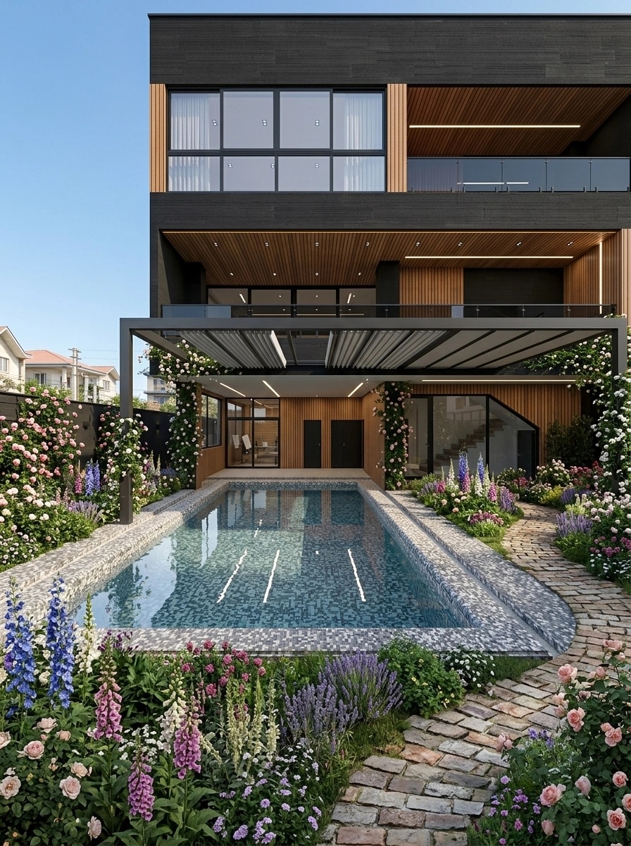 Landscape design in English Cottage Garden style — Yard by GenRoom AI