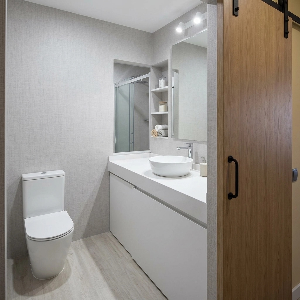 Bathroom interior in no_style style — photo by GenRoom AI