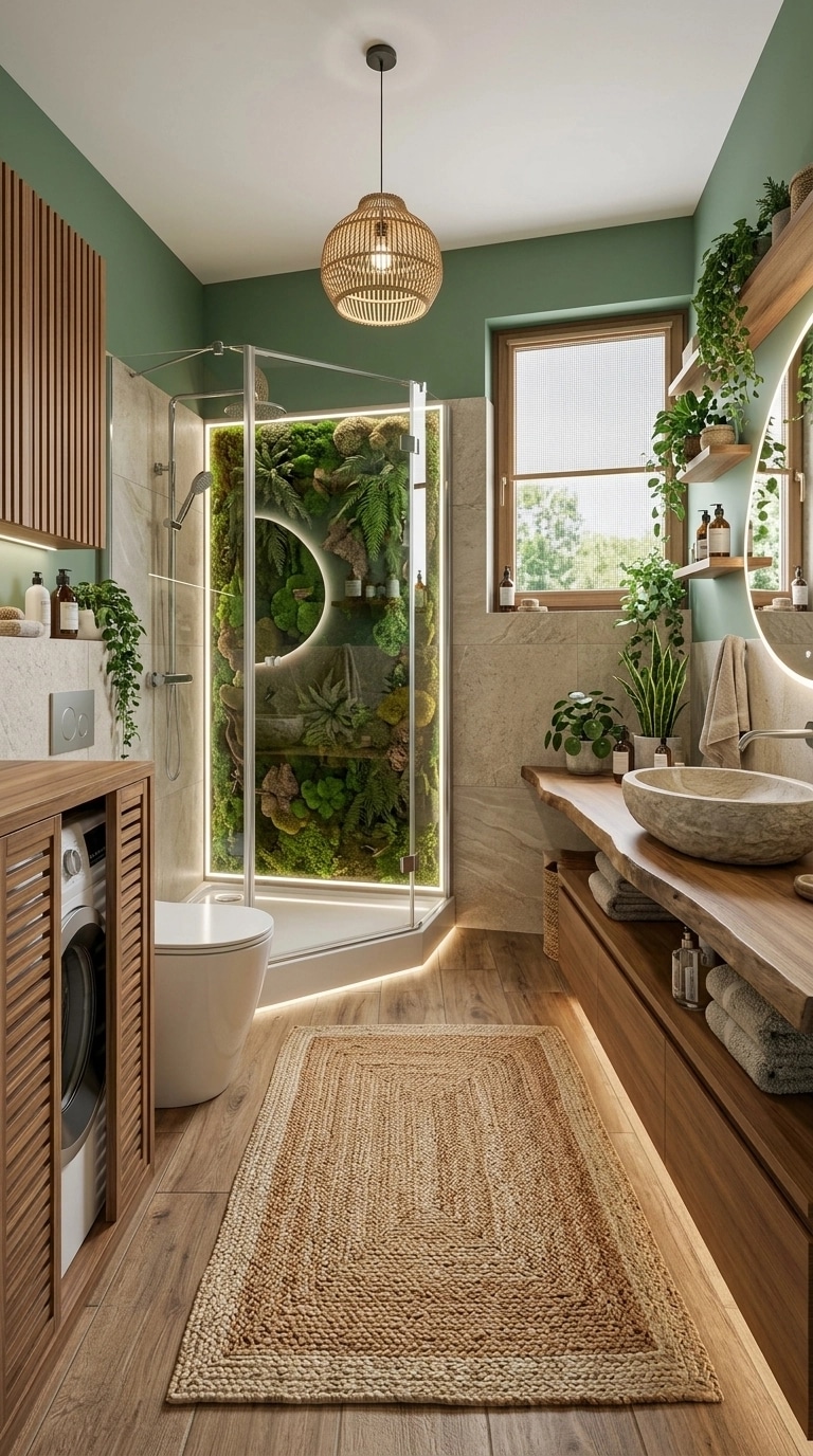 Interior design in Biophilic style — Bathroom by GenRoom AI
