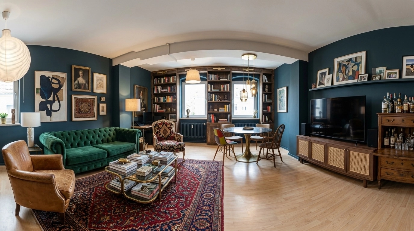 Interior design in Eclectic style — Living Room by GenRoom AI