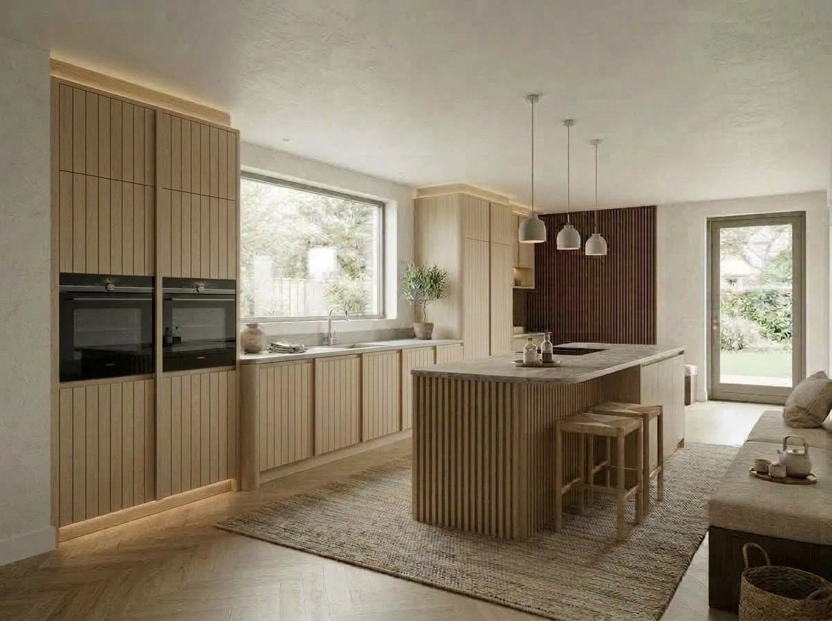 Japandi Kitchen design — interior photo by GenRoom AI