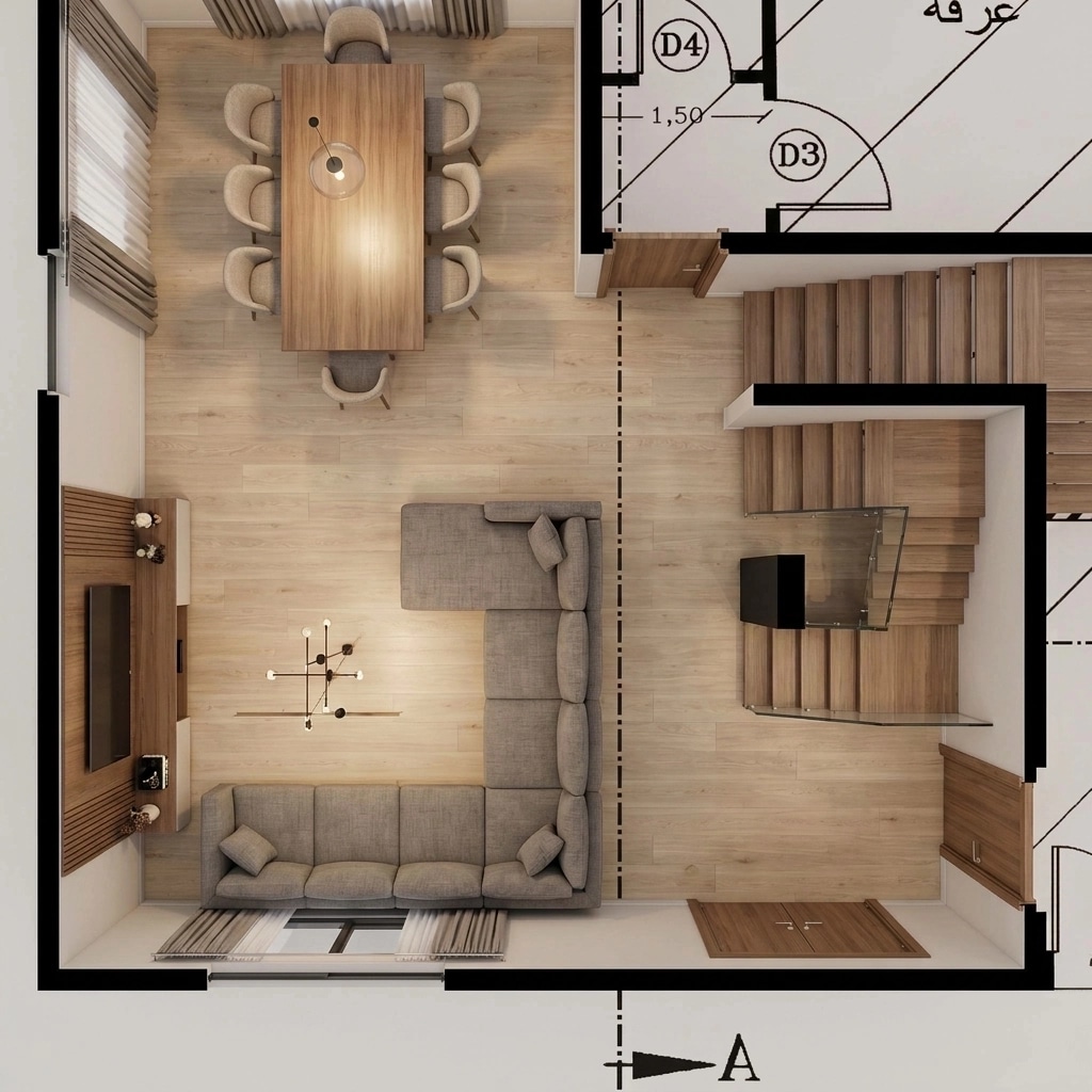 Interior design in Contemporary style — Living Room by GenRoom AI