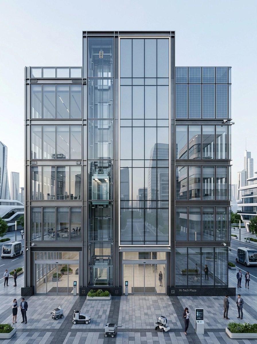 Hi-Tech Facade Façade design — facade photo by GenRoom AI