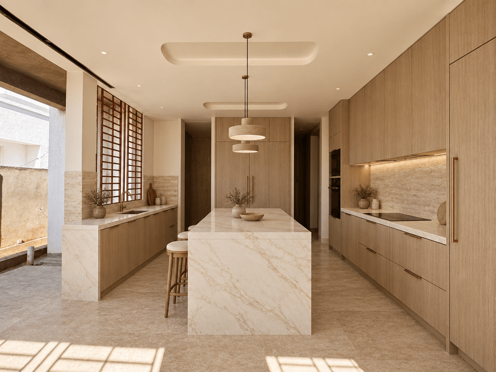 Minimalism Kitchen design — interior photo by GenRoom AI