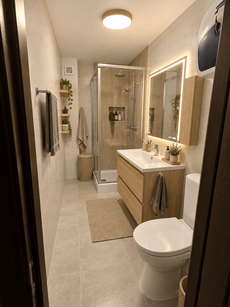 Design de interiores em estilo Scandinavian — Banheiro por GenRoom AI