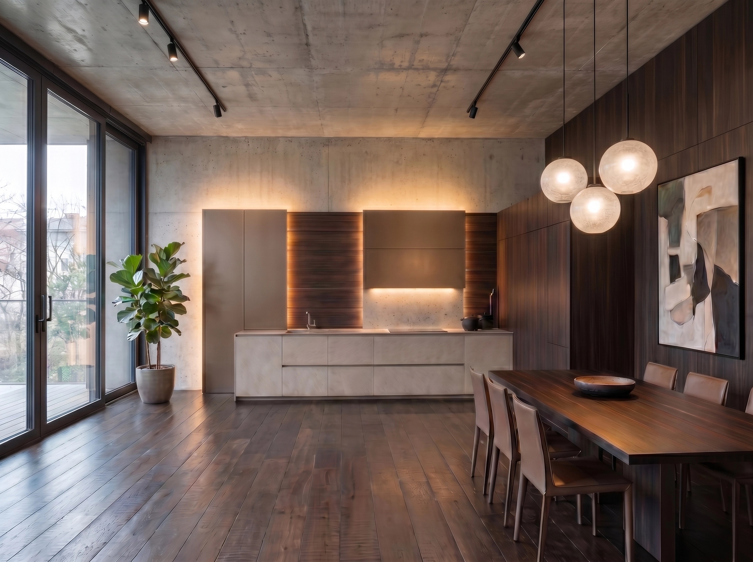Interior design in Contemporary style — Kitchen by GenRoom AI