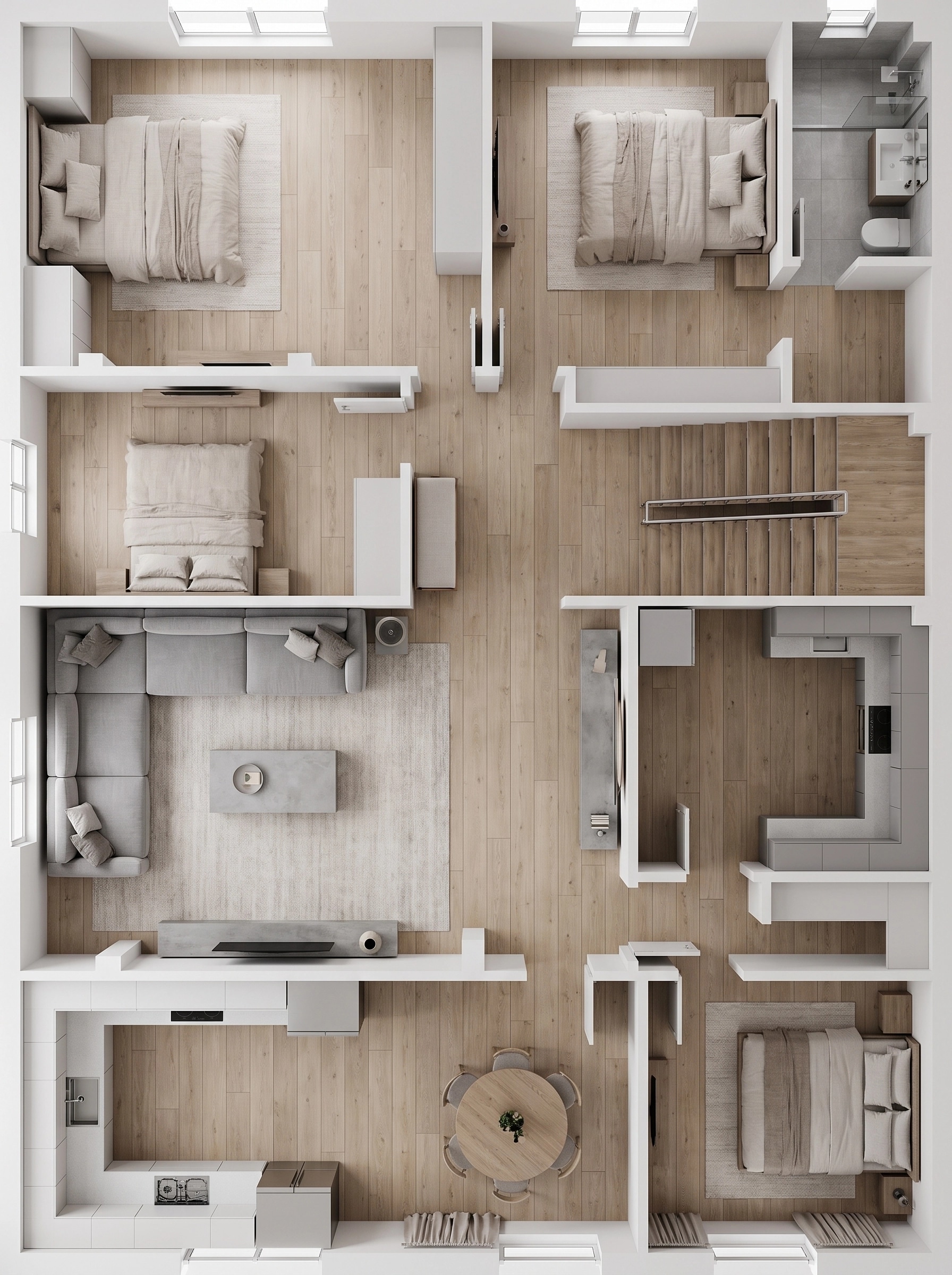Minimalism Living Room design — interior photo by GenRoom AI