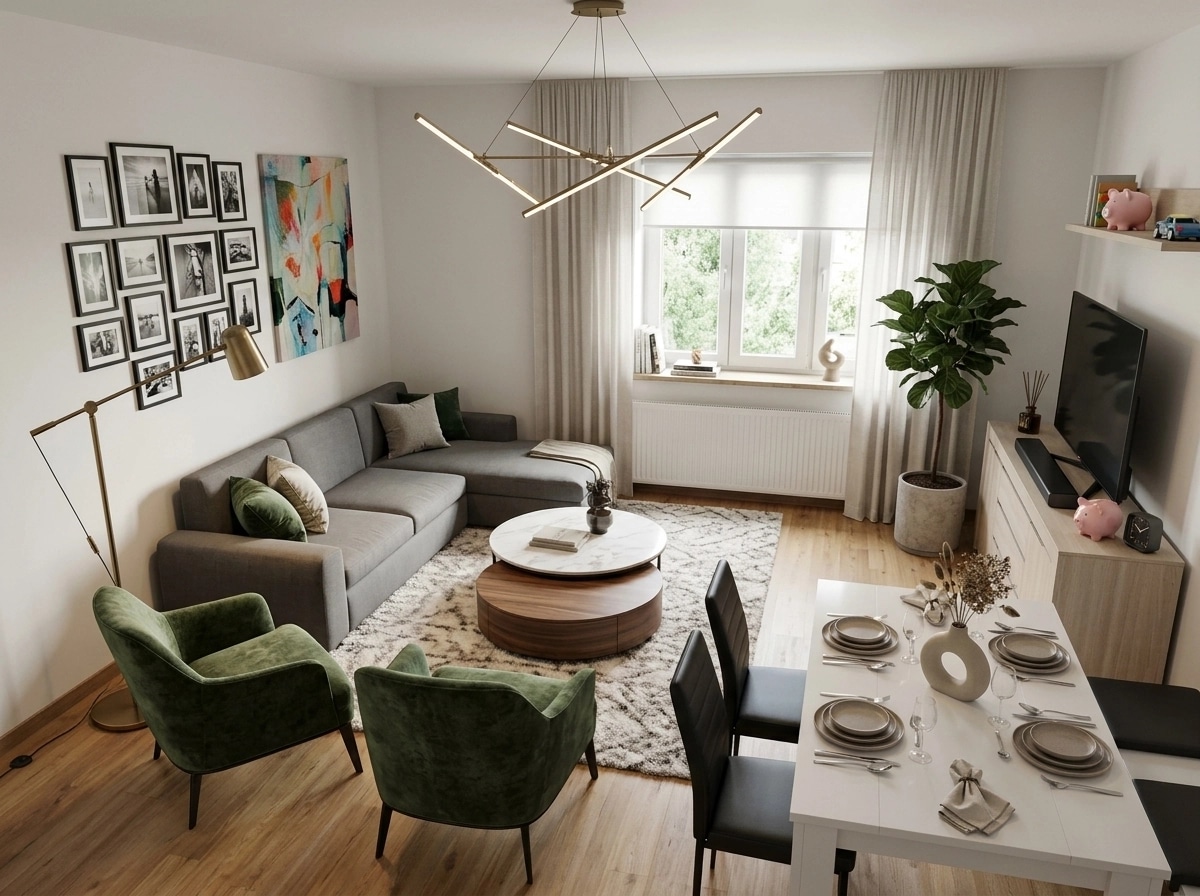 Interior design in Contemporary style — Living Room by GenRoom AI