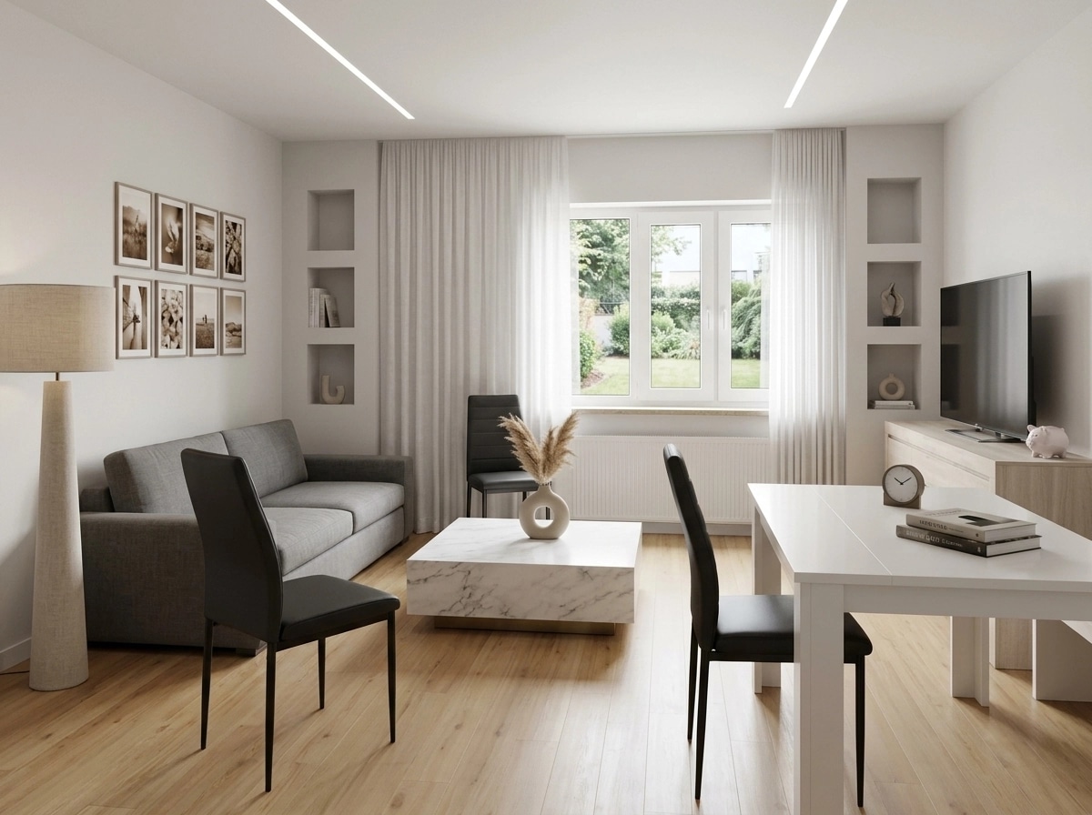 Minimalism Living Room design — interior photo by GenRoom AI