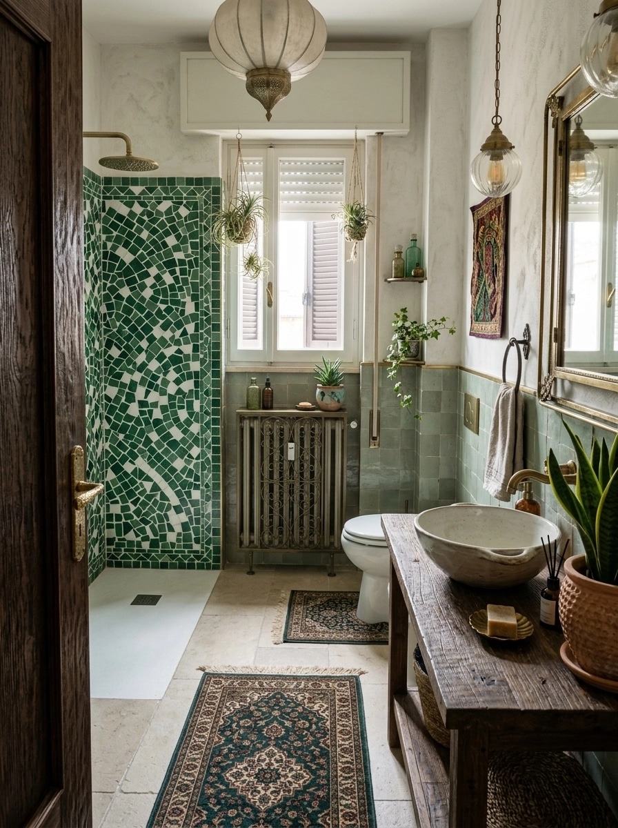 Bohemian Banheiro design — interior photo by GenRoom AI
