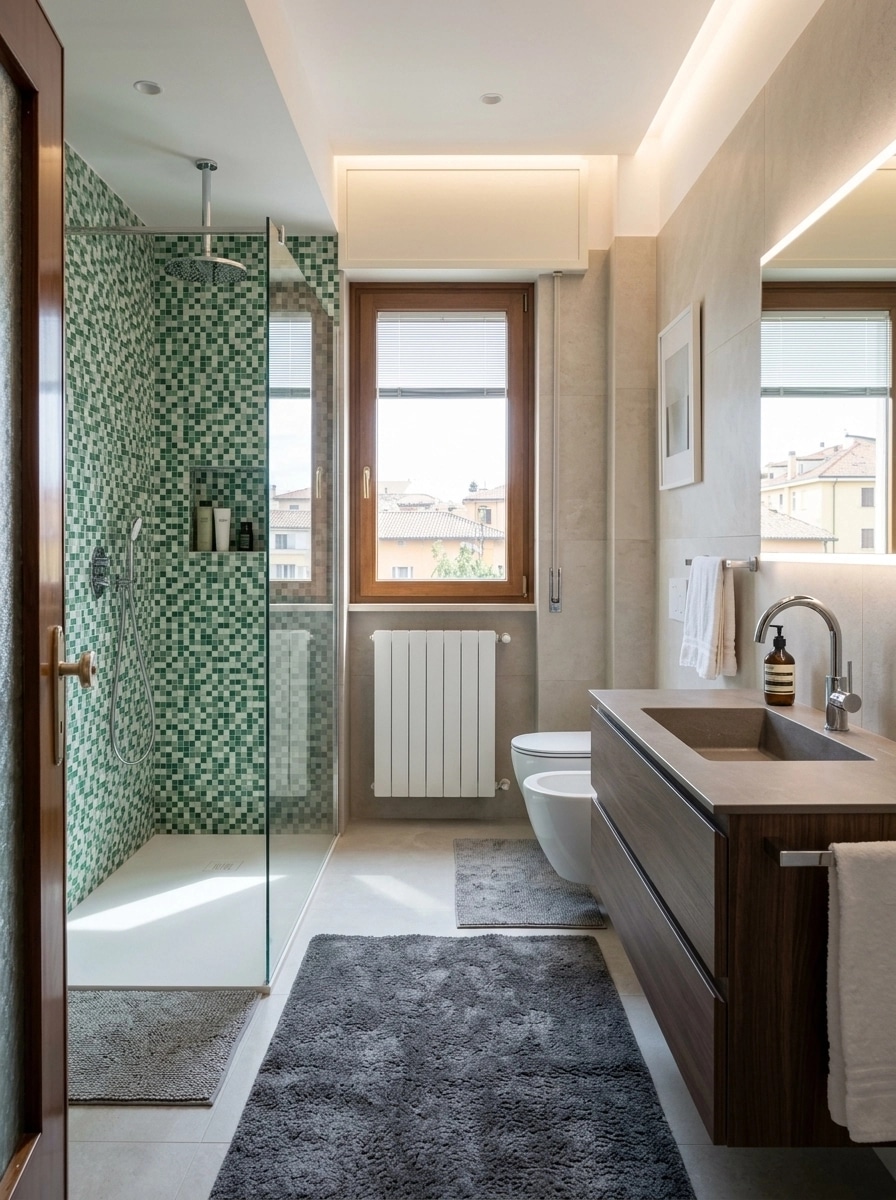 Bathroom interior in Contemporary style — photo by GenRoom AI
