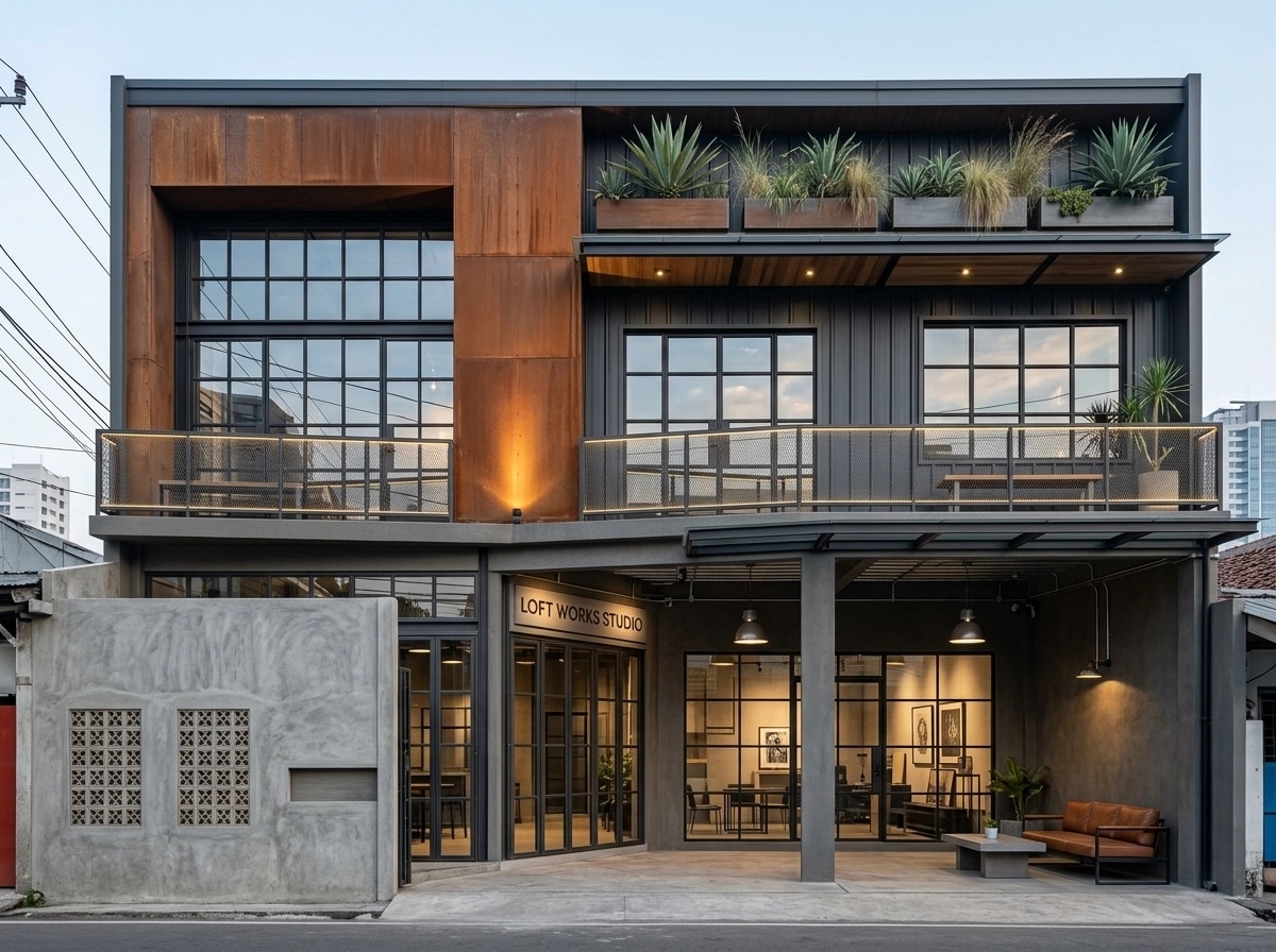 Facade design in Loft Facade style — Facade by GenRoom AI