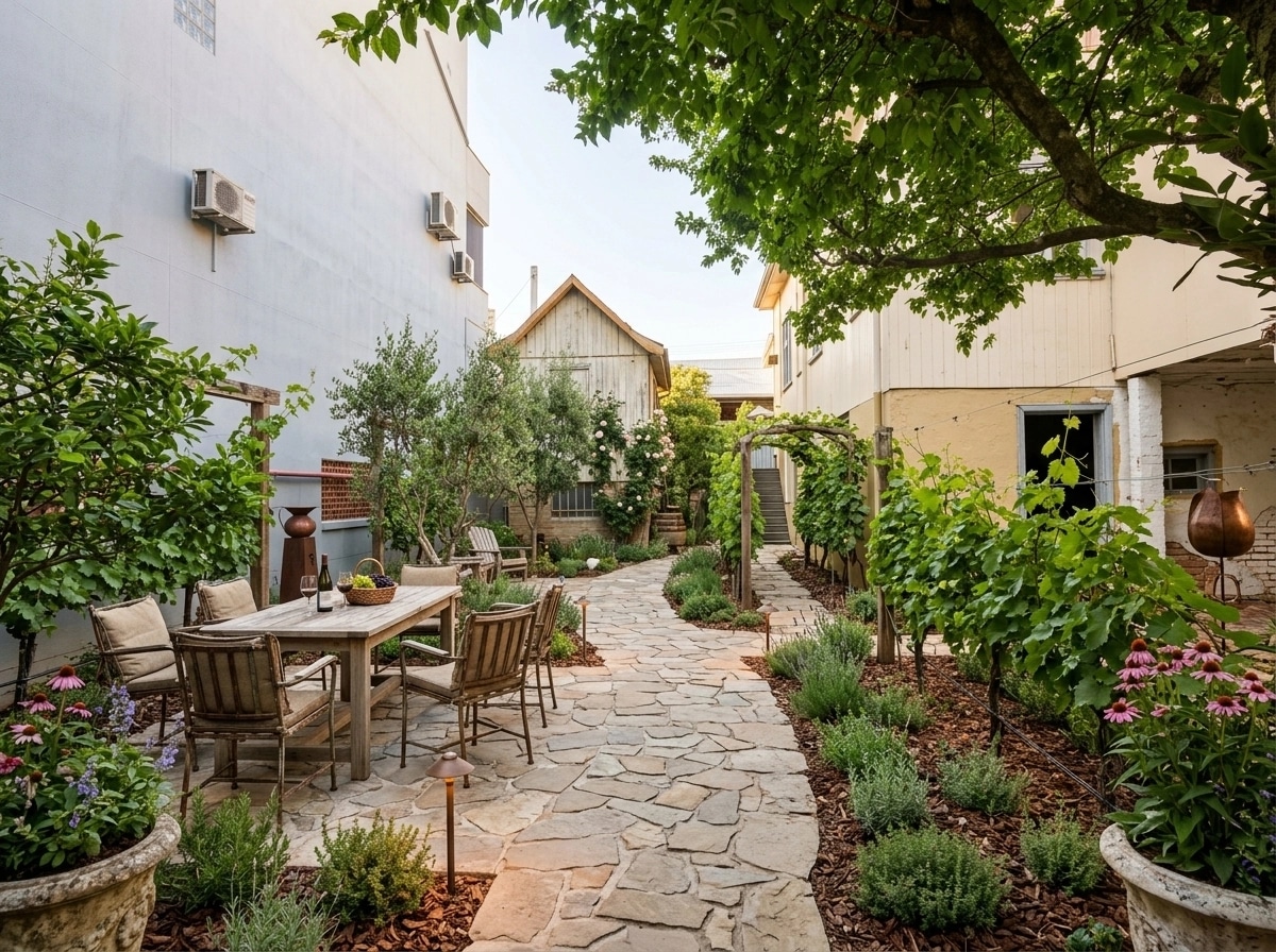 Country Rustic Garden Yard design — yard photo by GenRoom AI