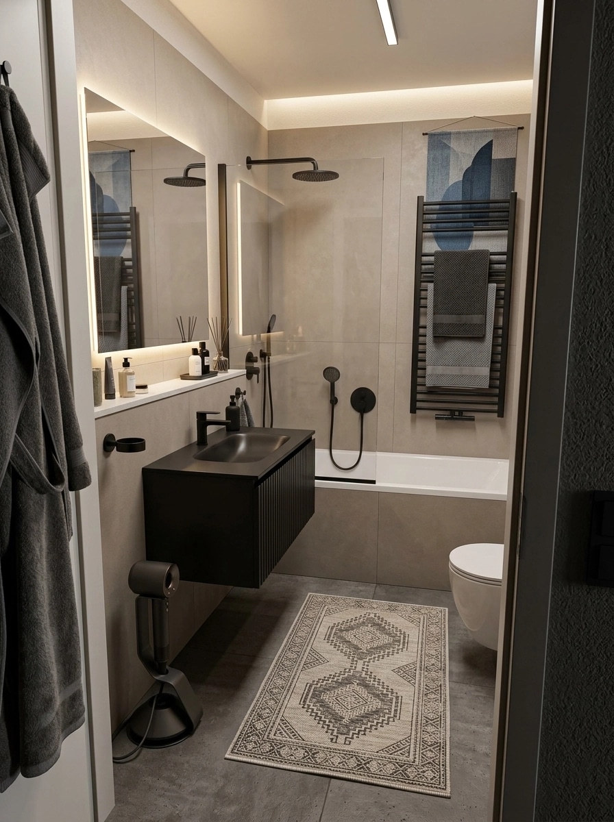 Interior design in Contemporary style — Bathroom by GenRoom AI