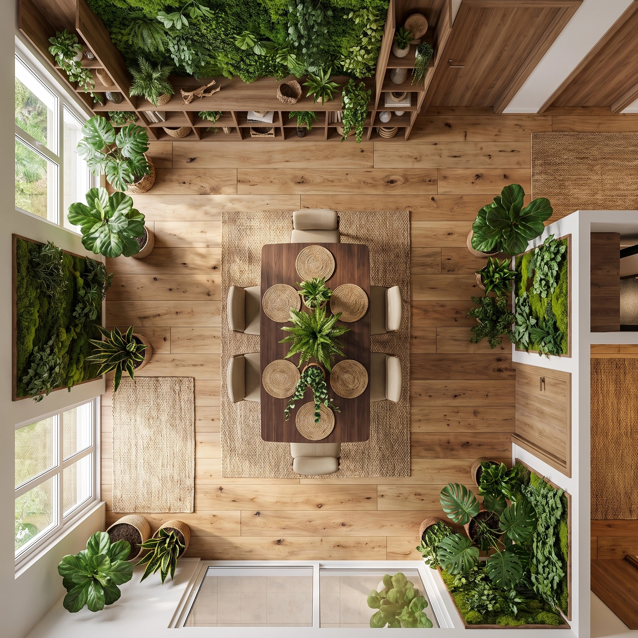 Interior design in Biophilic style — Living Room by GenRoom AI