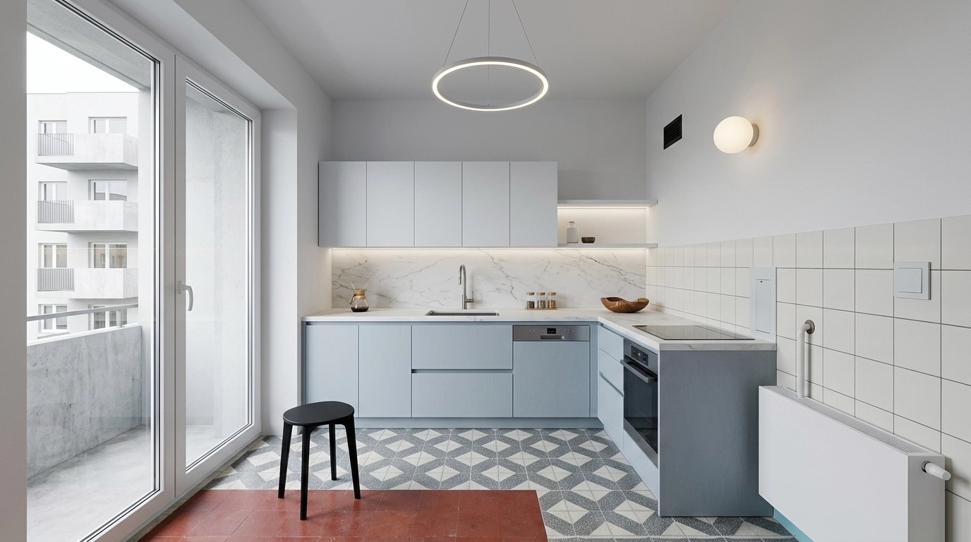 Minimalism Kitchen design — interior photo by GenRoom AI