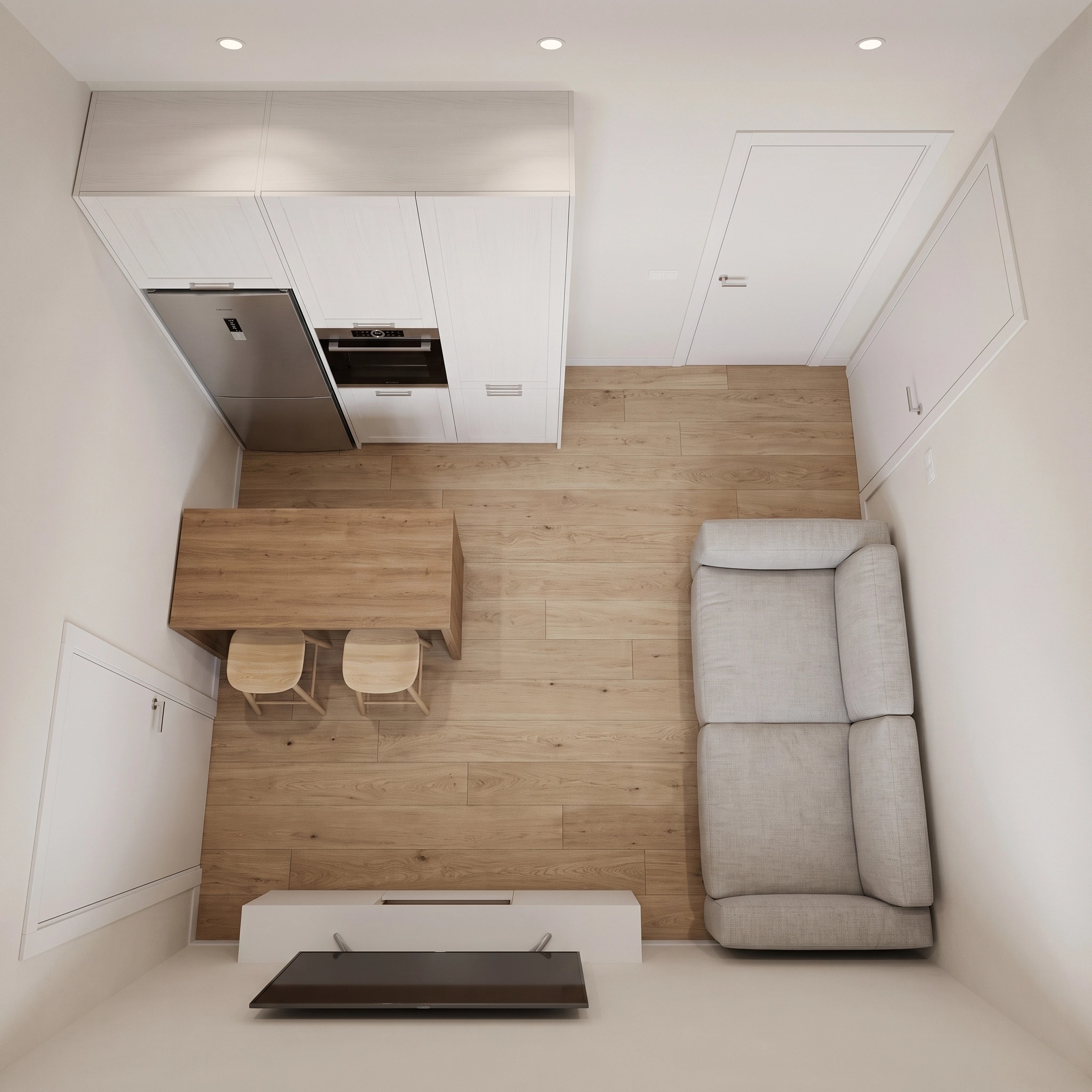 Minimalism Living Room design — interior photo by GenRoom AI