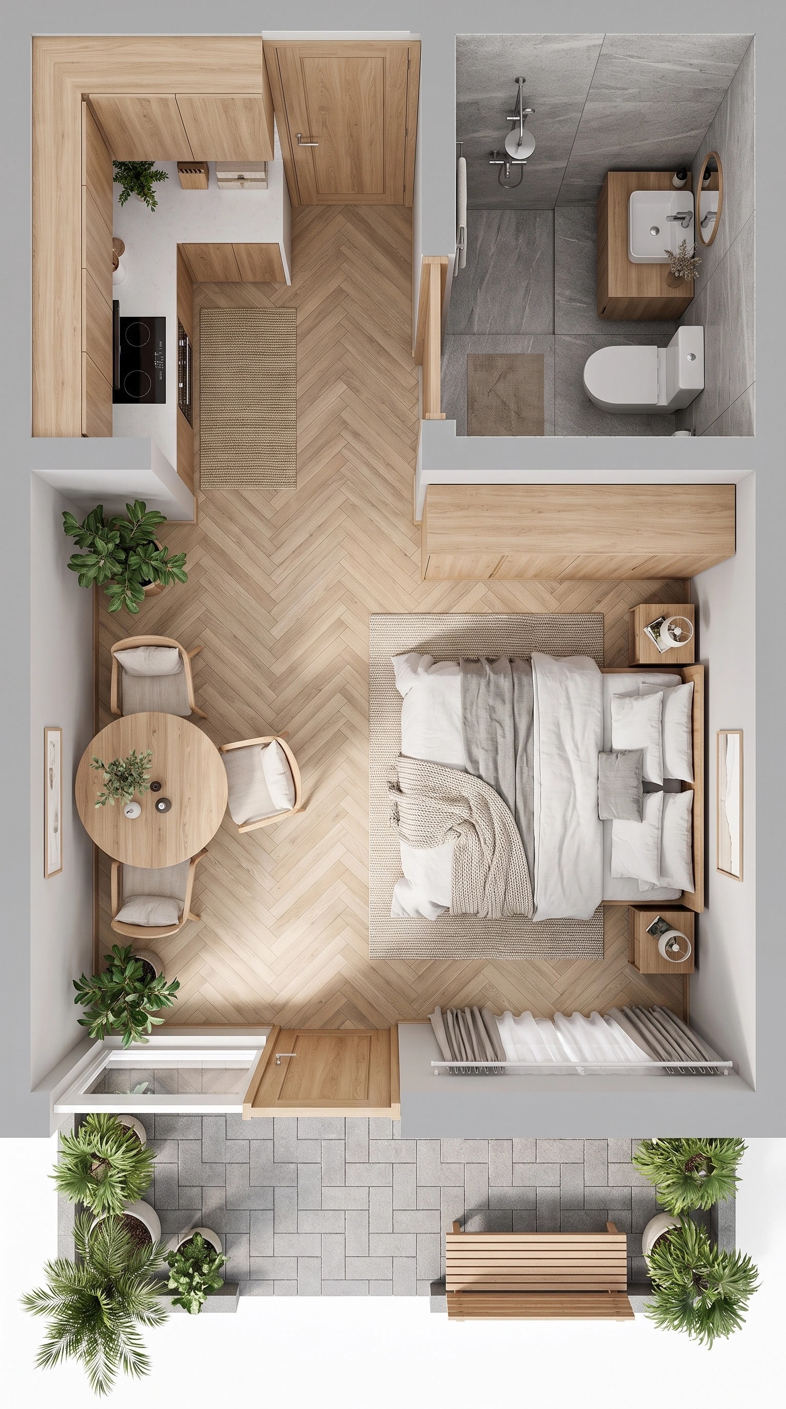 Interior design in Scandinavian style — Living Room by GenRoom AI