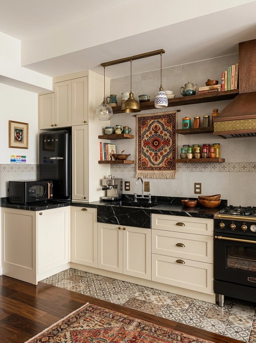 Kitchen interior in Eclectic style — photo by GenRoom AI