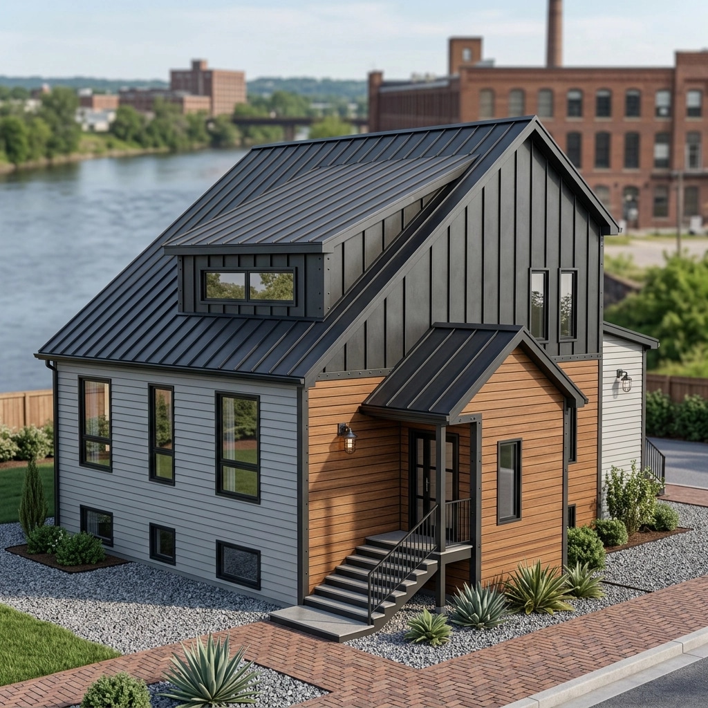 Facade design in Loft Facade style — Facade by GenRoom AI