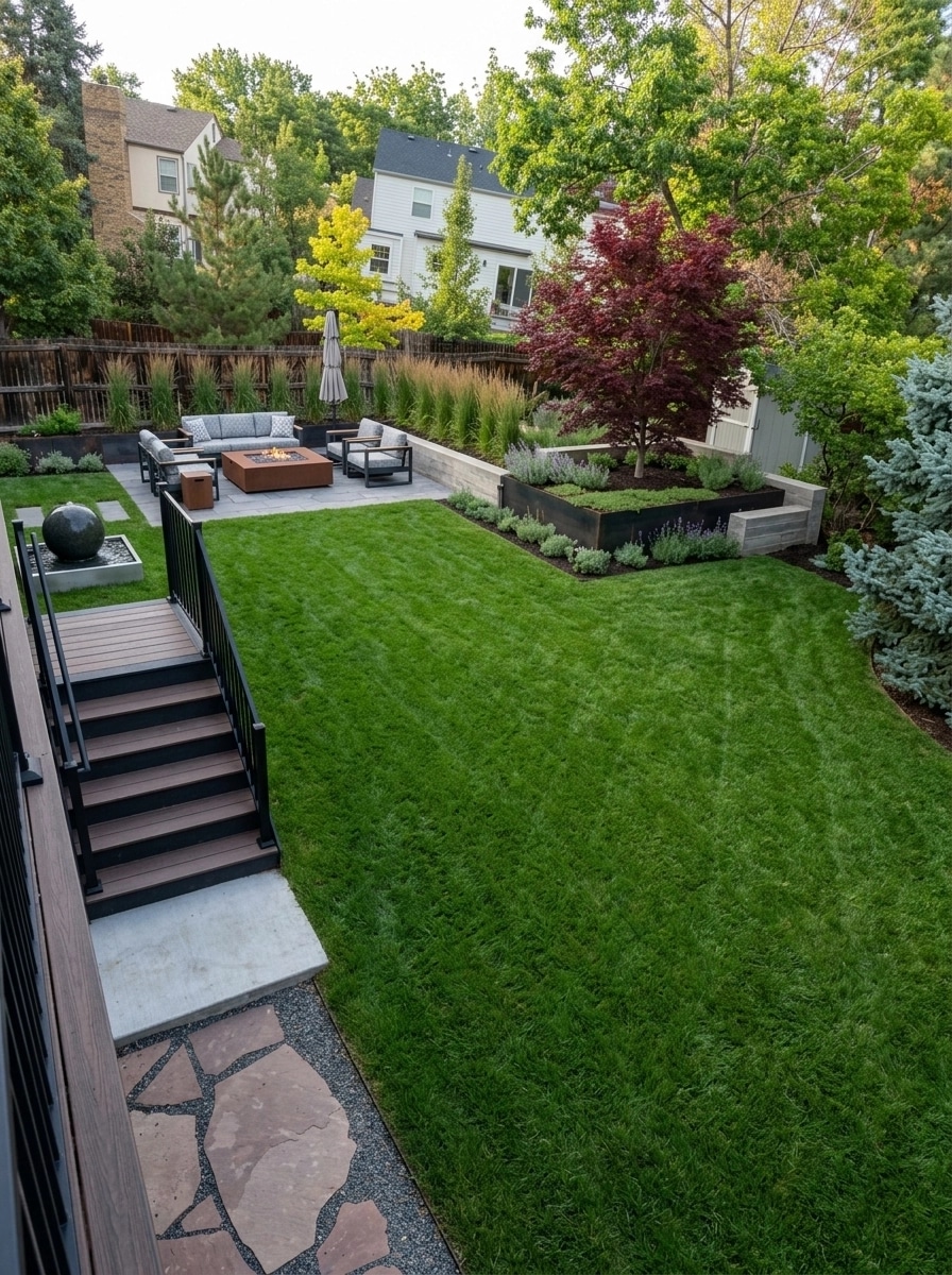 Landscape design in Contemporary Yard style — Yard by GenRoom AI