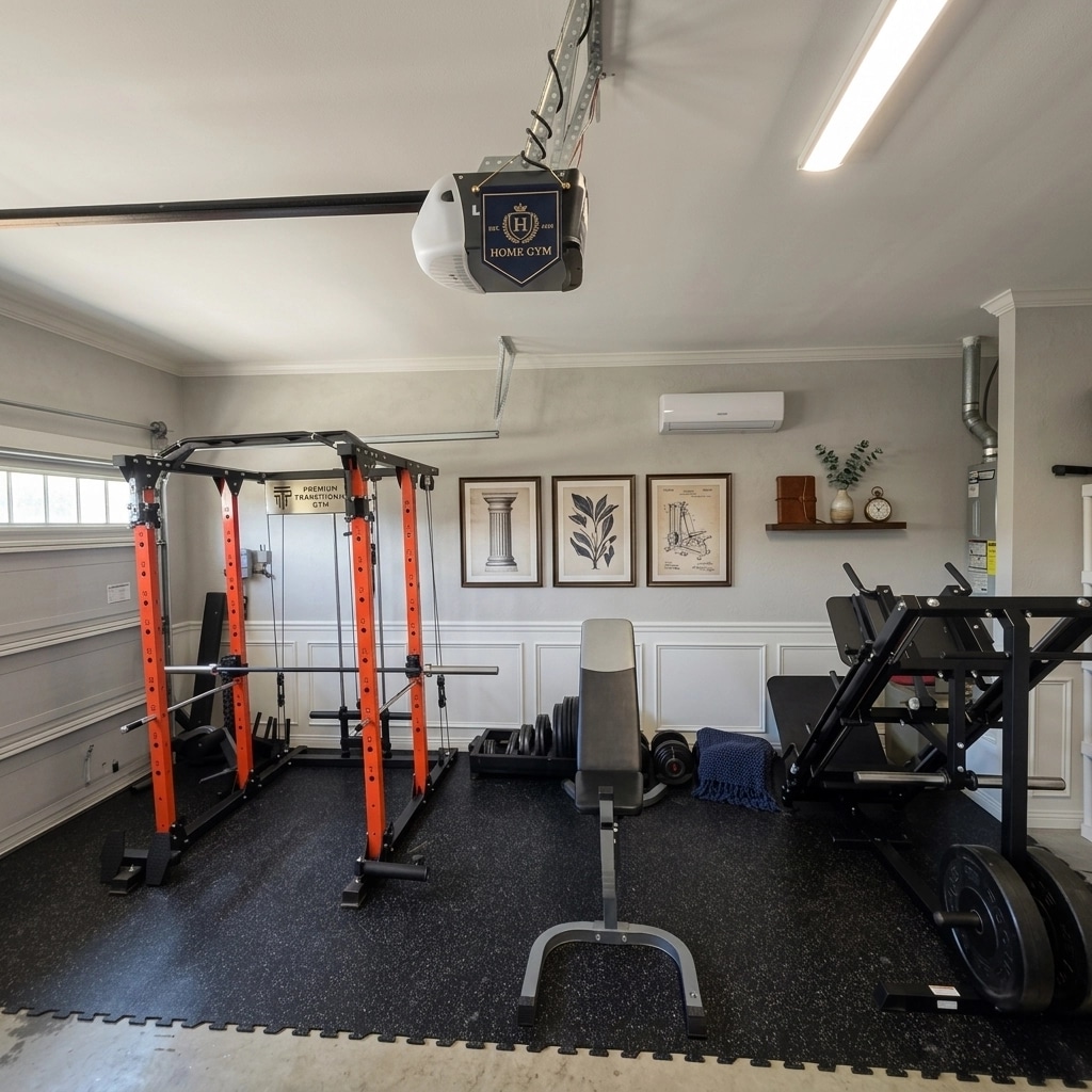 Interior design in Transitional style — gym by GenRoom AI