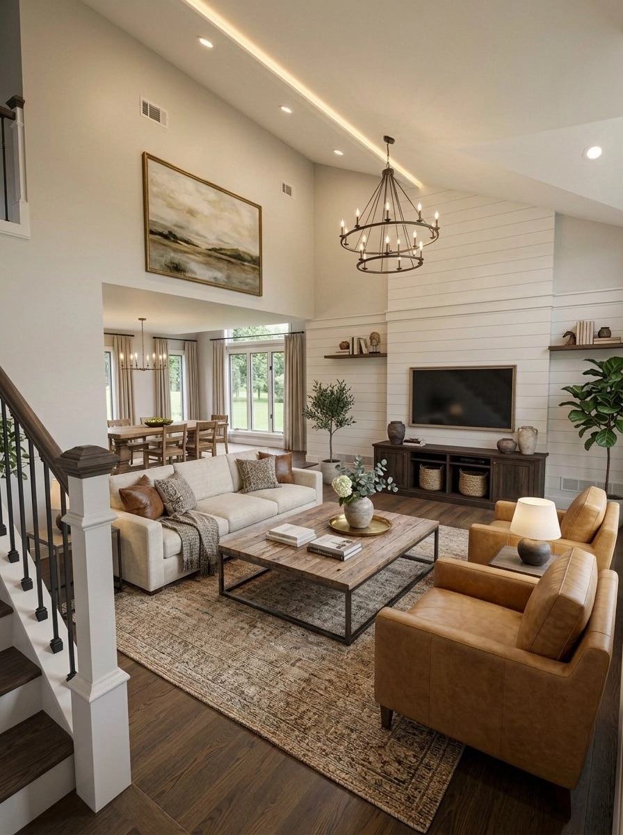 Modern Farmhouse Living Room design — interior photo by GenRoom AI