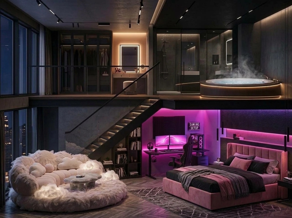 Interior design in Blacktec style — Bedroom by GenRoom AI