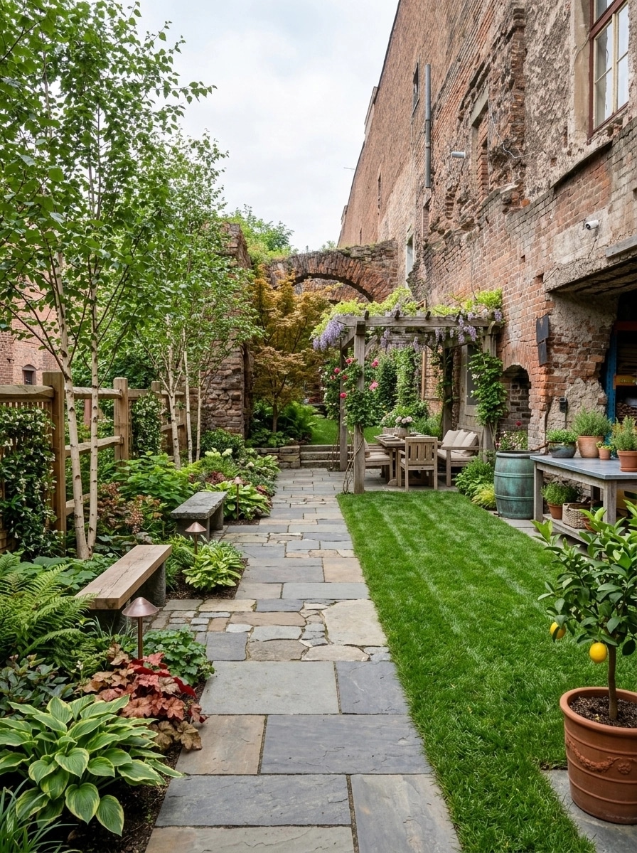 Landscape design in Eco Natural Garden style — Yard by GenRoom AI