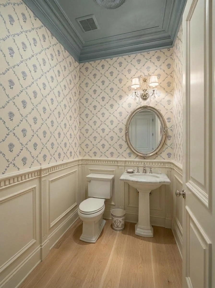 Bathroom interior in Neoclassic style — photo by GenRoom AI