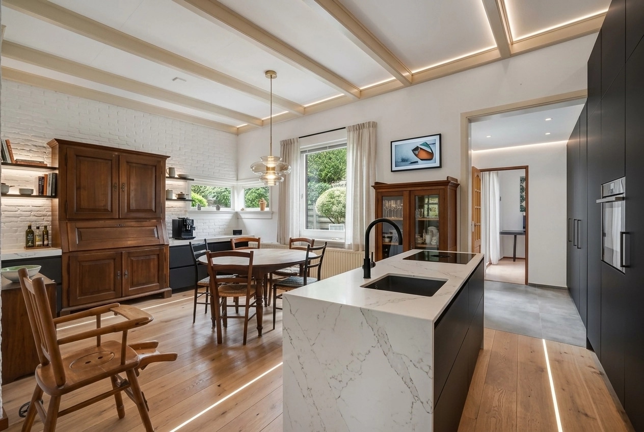 Kitchen interior in Contemporary style — photo by GenRoom AI