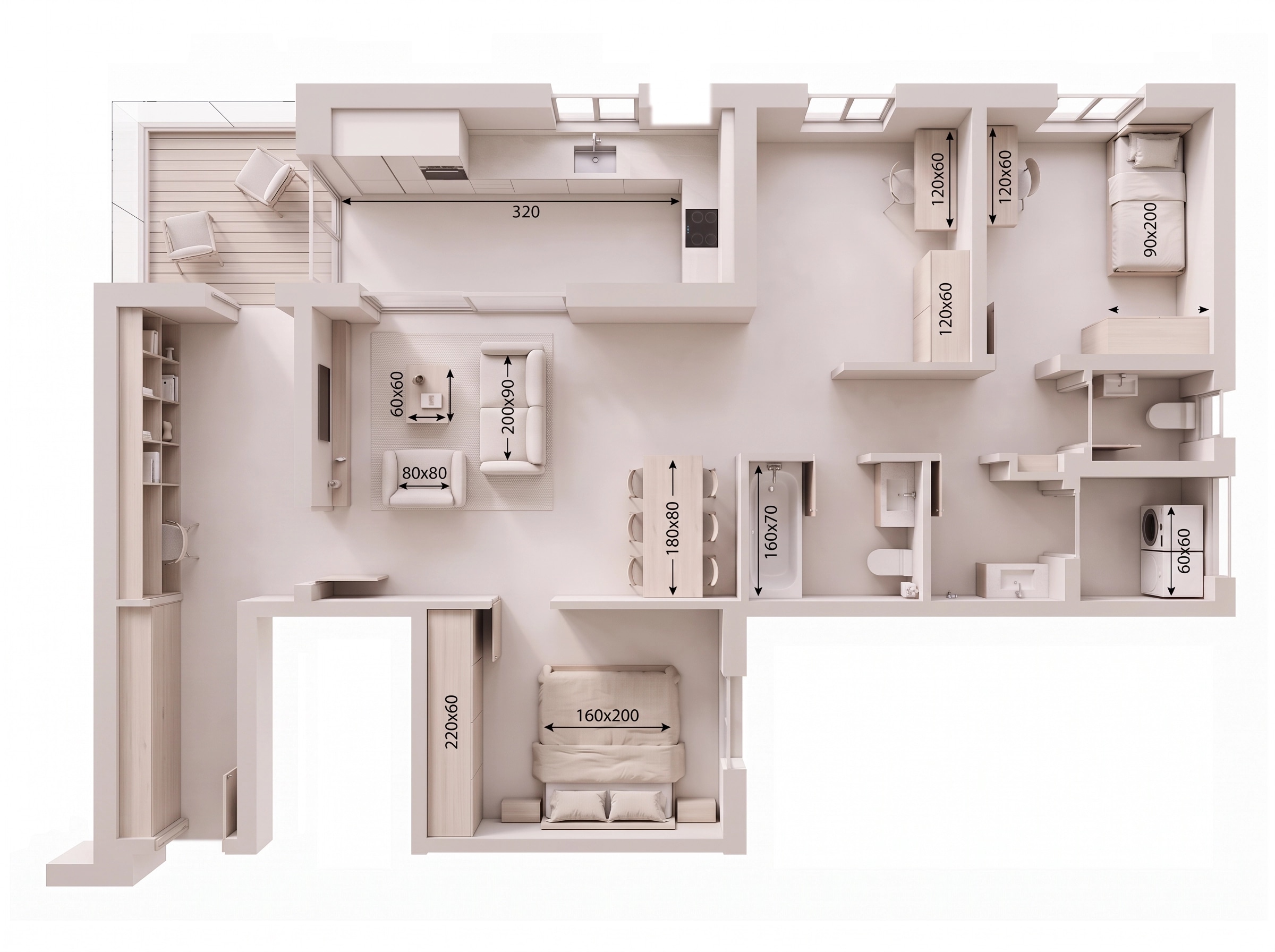 Interior design in Minimalism style — Living Room by GenRoom AI