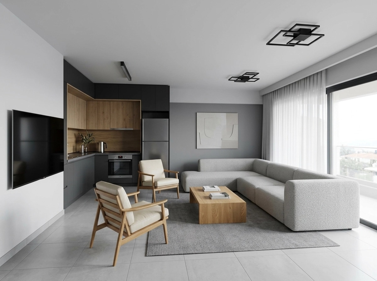 Minimalism Living Room design — interior photo by GenRoom AI