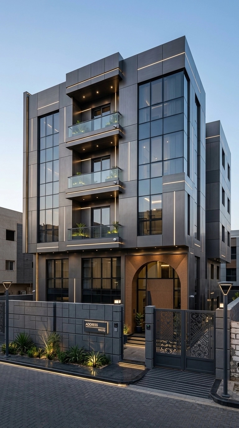 Hi-Tech Facade Façade design — facade photo by GenRoom AI