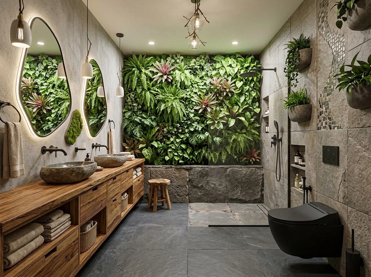 Biophilic Banheiro design — interior photo by GenRoom AI